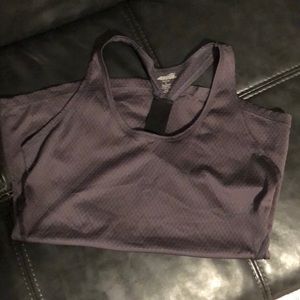 Grey/Dark Burgundy Athletic Tank